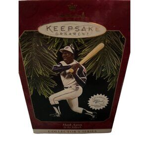 Hallmark Keepsake Ornament Hank Aaron 1997 Collectors Series At The Ballpark